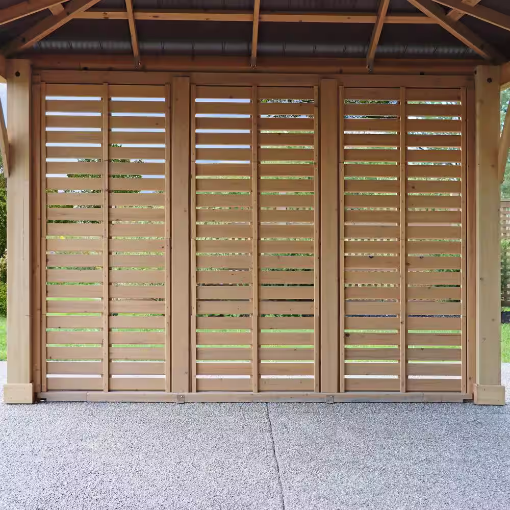 Yardistry 12 ft. Meridian Cedar Privacy Wall