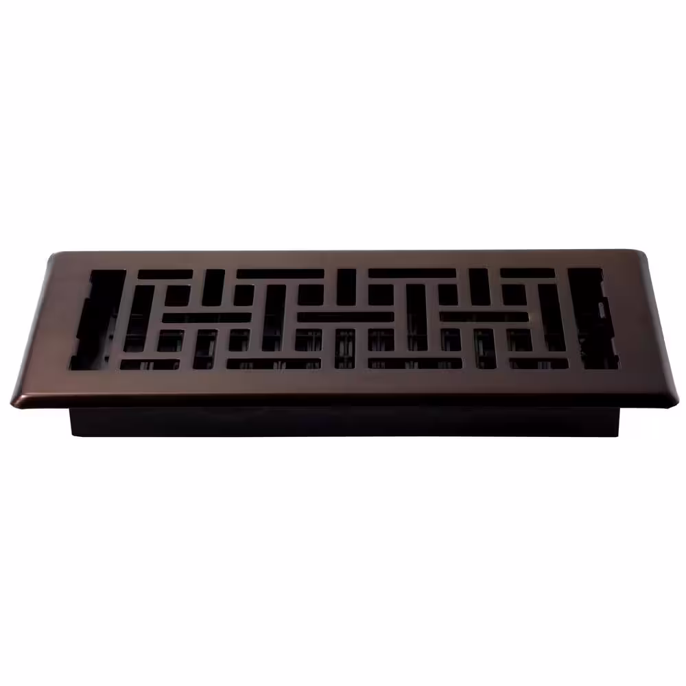 Decor Grates 4 in. x 10 in. Steel Floor Register, Oil-Rubbed Bronze