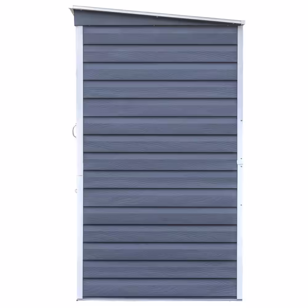 Arrow 6 ft. W x 4 ft. D Shed-in-a-Box Charcoal/Cream Galvanized Steel Storage Shed with Locking Dutch Door