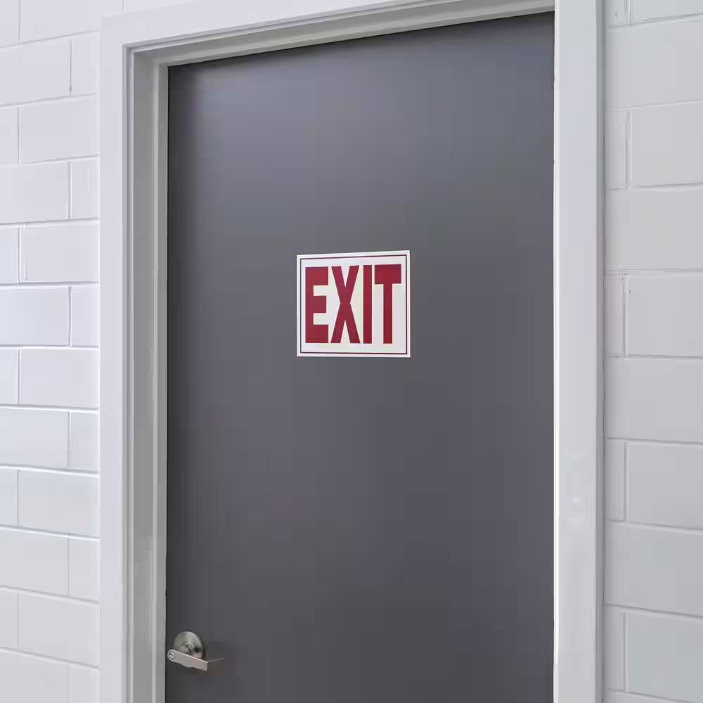 Everbilt 8 in. x 11 in. Glow-in-the-Dark Exit Sign