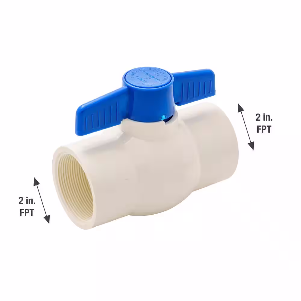 Everbilt 2 in. PVC FIP x FIP Sch. 40 Ball Valve