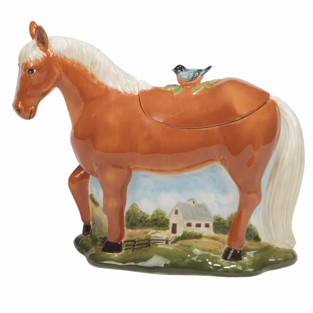 Certified International York Stables 1-Piece 3-D Horse Cookie Jar