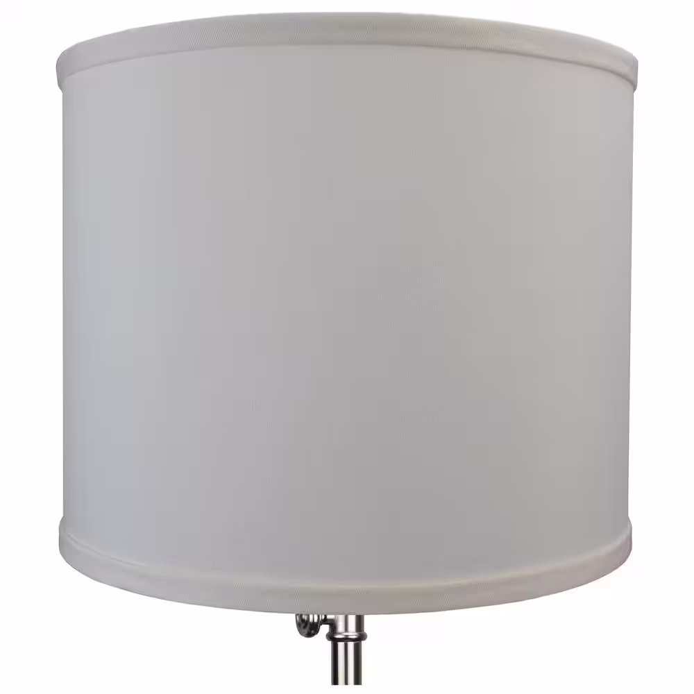 FenchelShades.com Fenchel Shades 12 in. Top Diameter x 12 in. Bottom Diameter x 10 in. Height, Drum Lamp Shade - Designer Chintz Cream