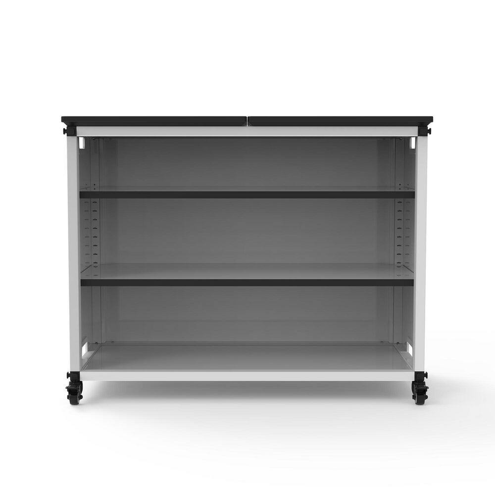 Luxor Modular Classroom Bookshelf - Wide Module with Casters and Tabletop - 18.25 in. W x 54.5 in. H - 0 Drawers