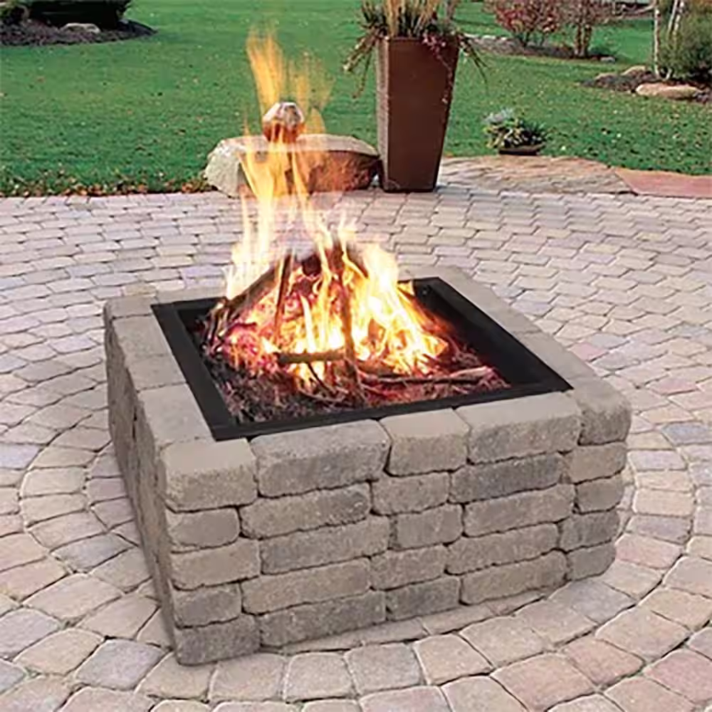 BLUE SKY OUTDOOR LIVING 36 in. x 10 in. Square Steel Wood Fire Pit RingÂ with 0.8 mm Steel