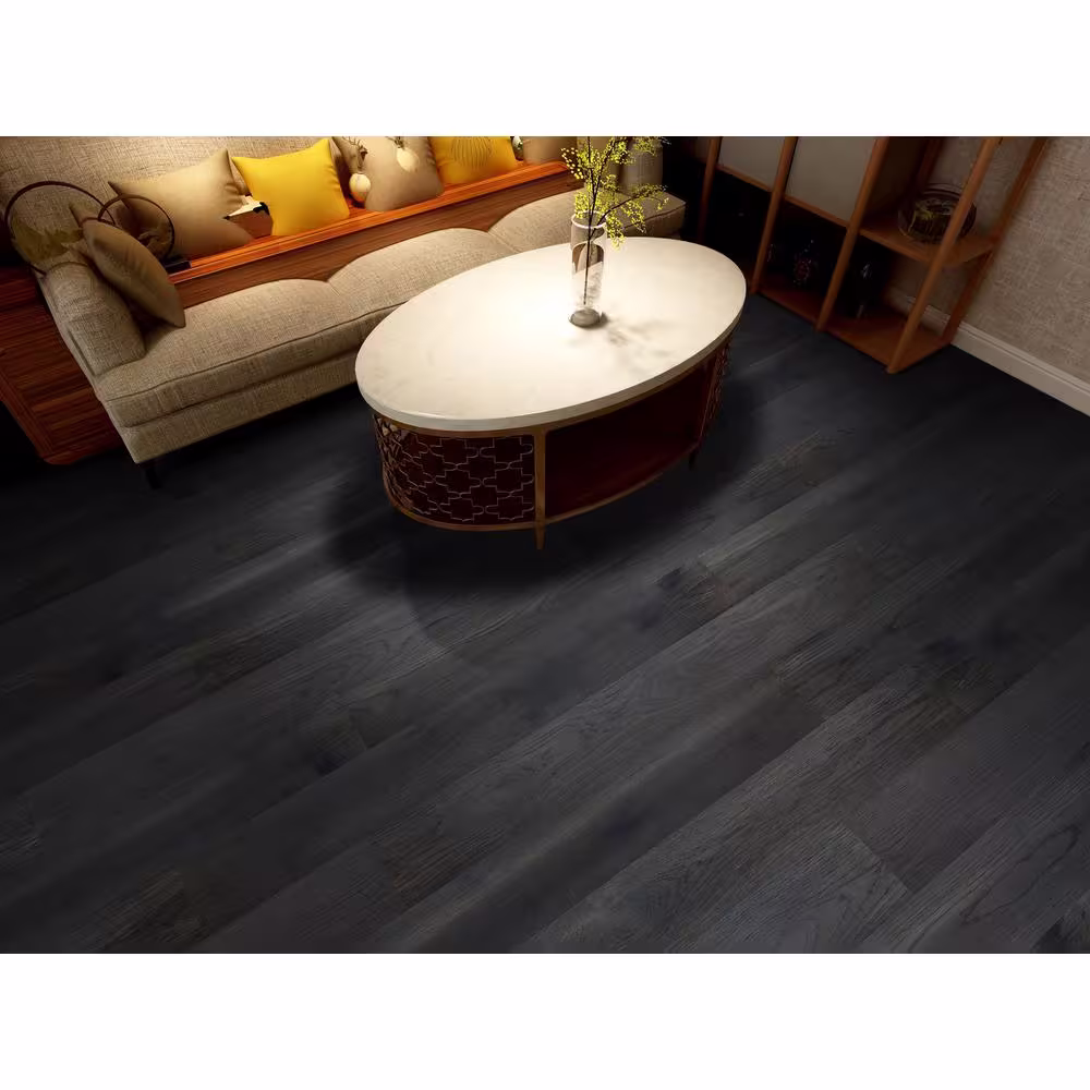 A&A Surfaces Woodridge Tulane Hickory in. T x 6.5 in. W Waterproof Wire Brushed Engineered Hardwood Flooring (21.7 sqft/case)