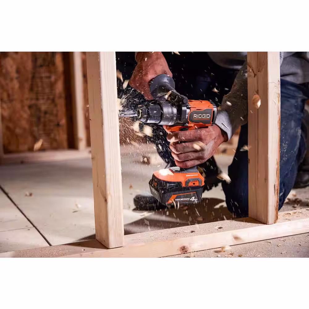 RIDGID 18V MAX Output 4.0 Ah and 2.0 Ah Batteries with 18V Charger
