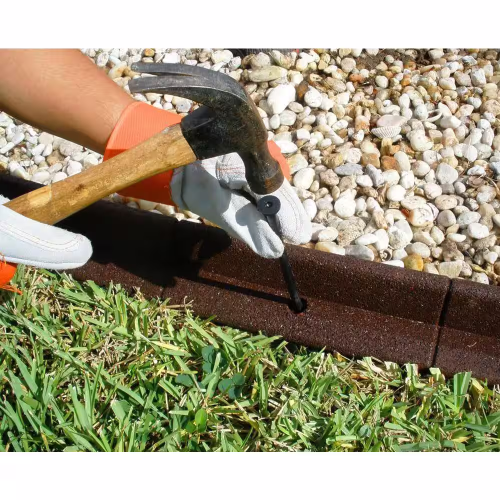 Vigoro EcoBorder 4 ft. Green Rubber Landscape Edging (48-Count/Pallet)