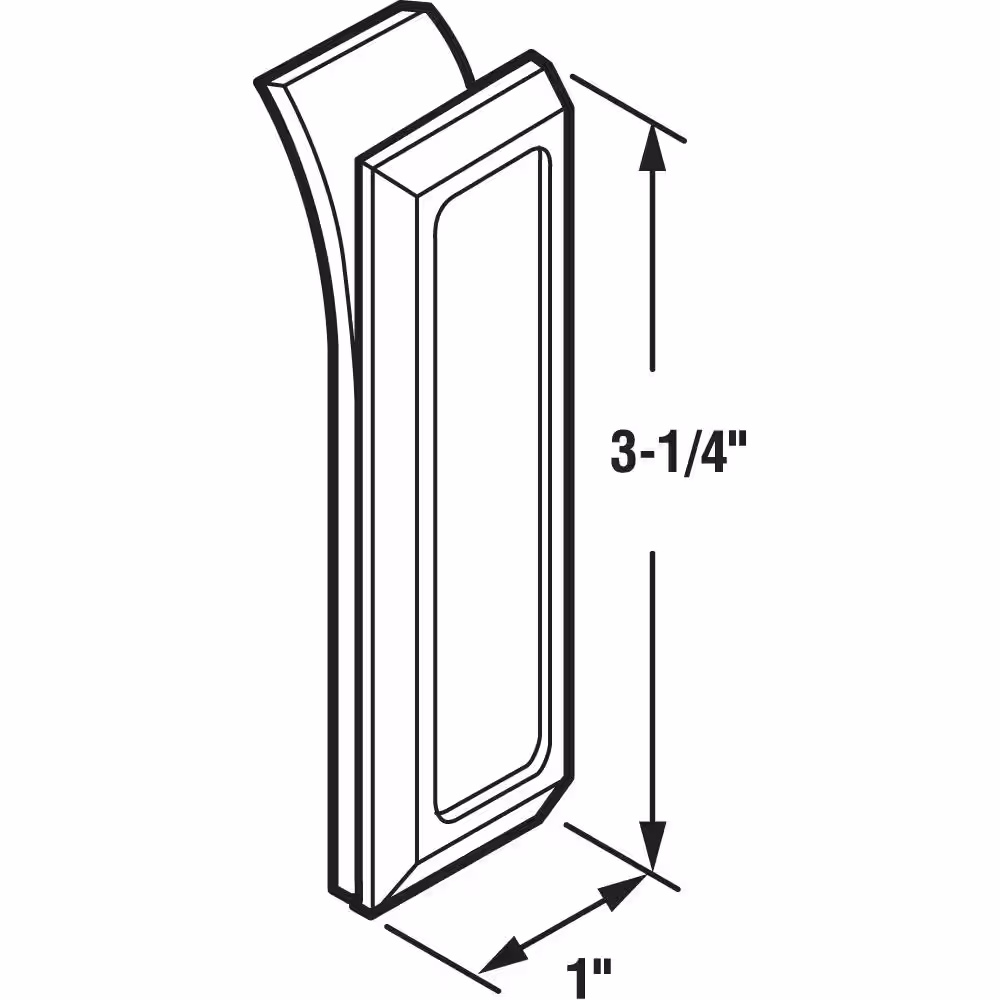 Prime-Line Black Plastic, Window Finger Pull, Self-Adhesive (2-pack)