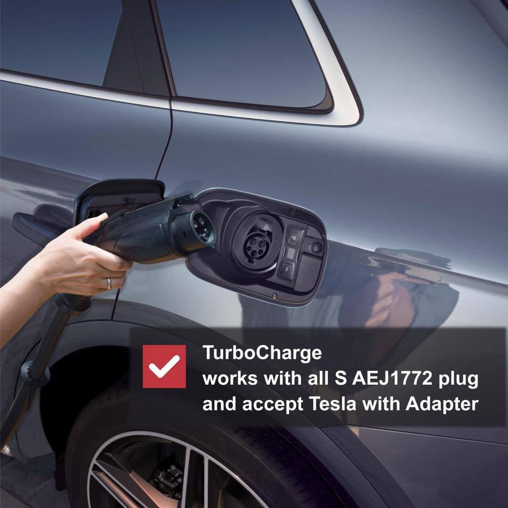 None TurboCharge 220-Volt 40Amp Level 2 Electric Vehicle Charger with Smart Wi-Fi Function, 18 ft. Cord-set, Hook and Holster