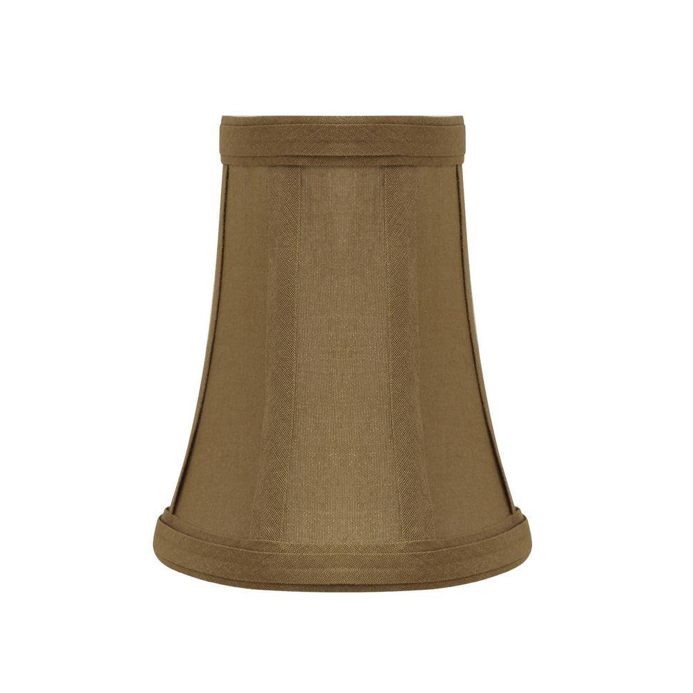 Aspen Creative Corporation 4 in. x 5 in. Light Brown Bell Lamp Shade (2-Pack)