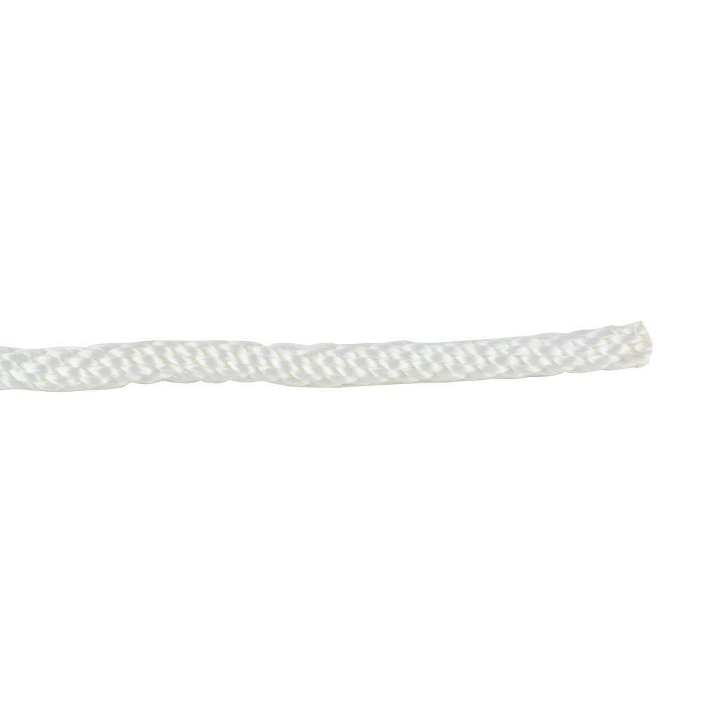 Everbilt 1/4 in. x 800 ft. Nylon and Polyester Solid Braid Rope, White