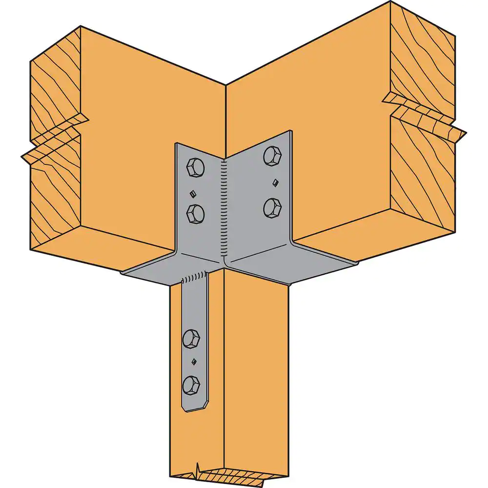 Simpson Strong-Tie ECCLR L-Shape End Column Cap for 6x Post, 6x Beams, Skewed Right