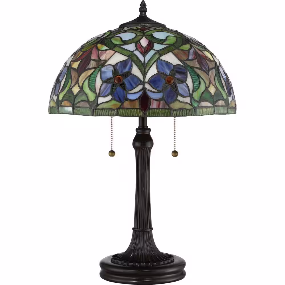 Quoizel Violets 23.5 in. Vintage Bronze Table Lamp