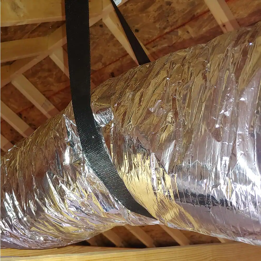 Master Flow 4 in. x 12 ft. Insulated Flexible Duct R6 Silver Jacket