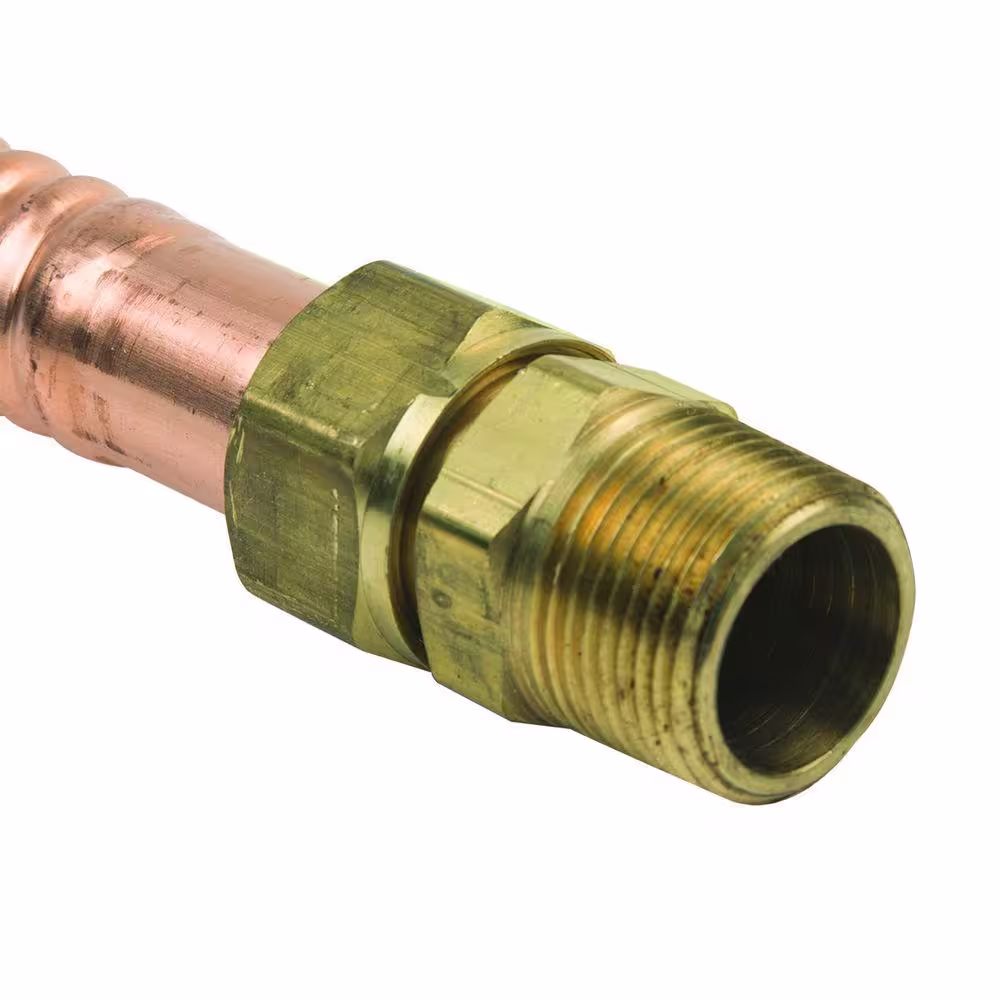 BrassCraft 3/4 in. FIP/MIP x 3/4 in. FIP x 12 in. Copper Water Heater Connector (7/8 in. O.D.)