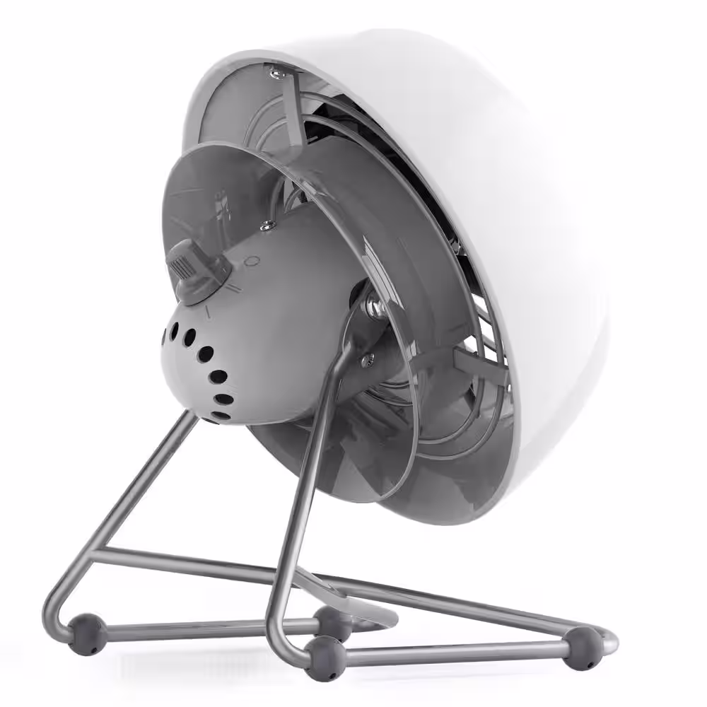 Vornado VFan Mini Modern 5 in. Personal Fan, Compact Vintage Air Circulator, Ice White