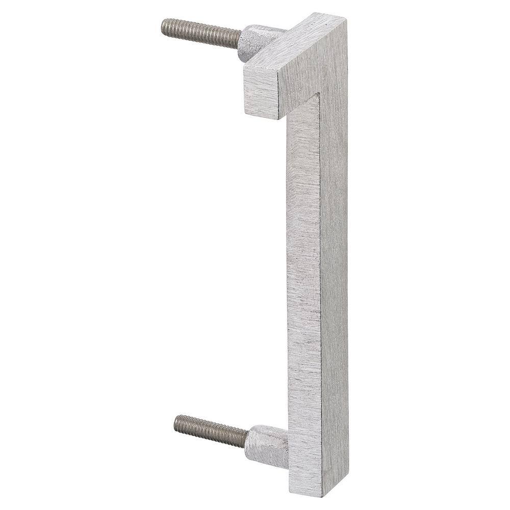 Montague Metal Products 16 in. Brushed Aluminum Floating or Flat Modern House Number 1