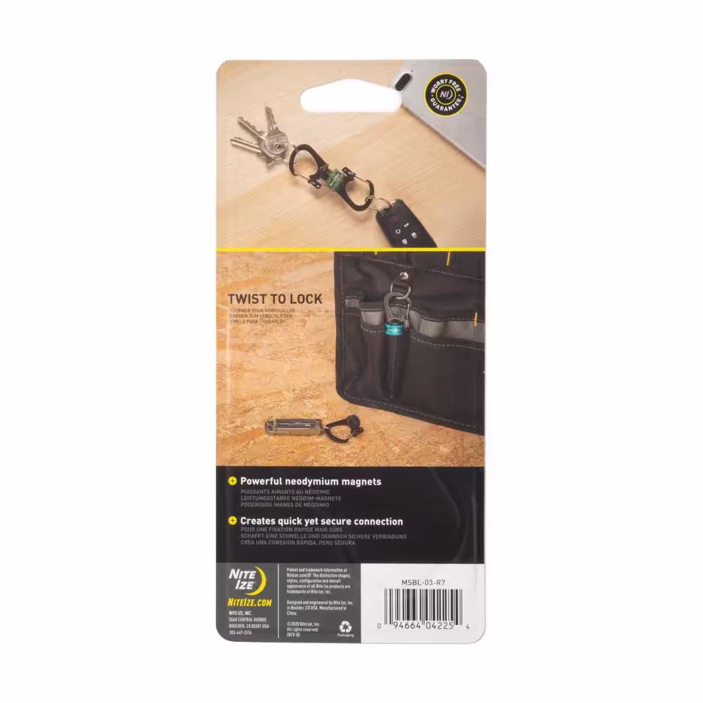 Nite Ize SlideLock 360Â° Magnetic Locking Dual Carabiner