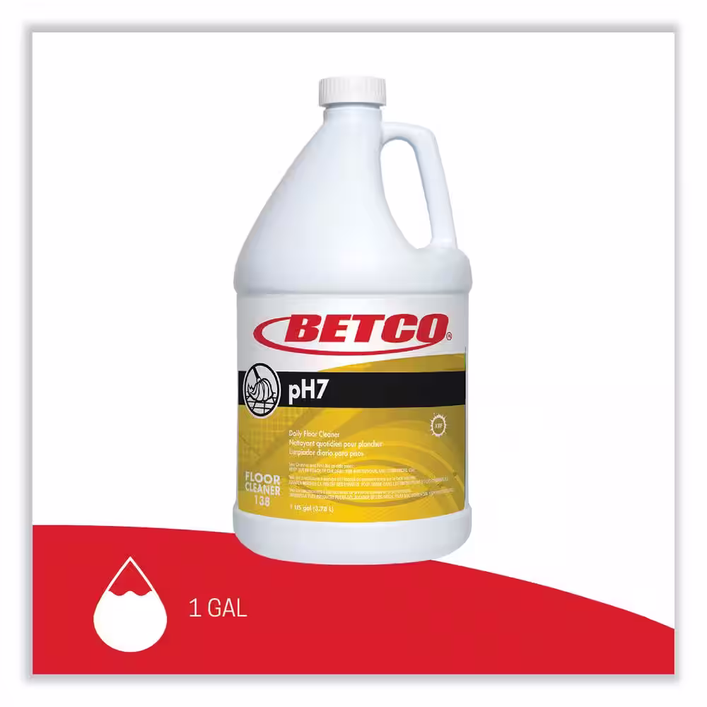 Betco 1 Gal. Lemon Scent pH7 Floor Cleaner, Bottle (4-Pack)