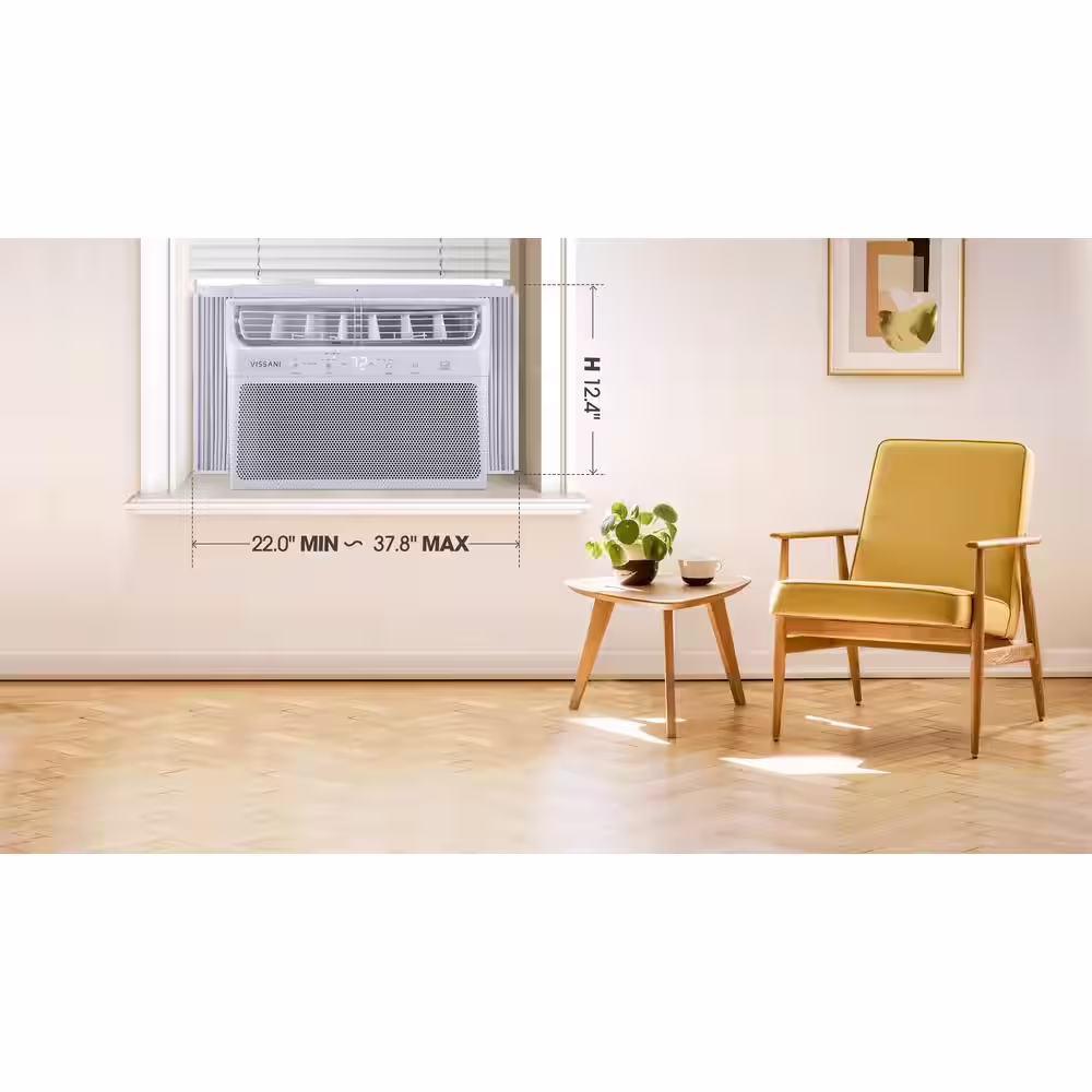 Vissani 10,000 BTU 115-Volt Window Air Conditioner for 450 sq. ft. Rooms in White