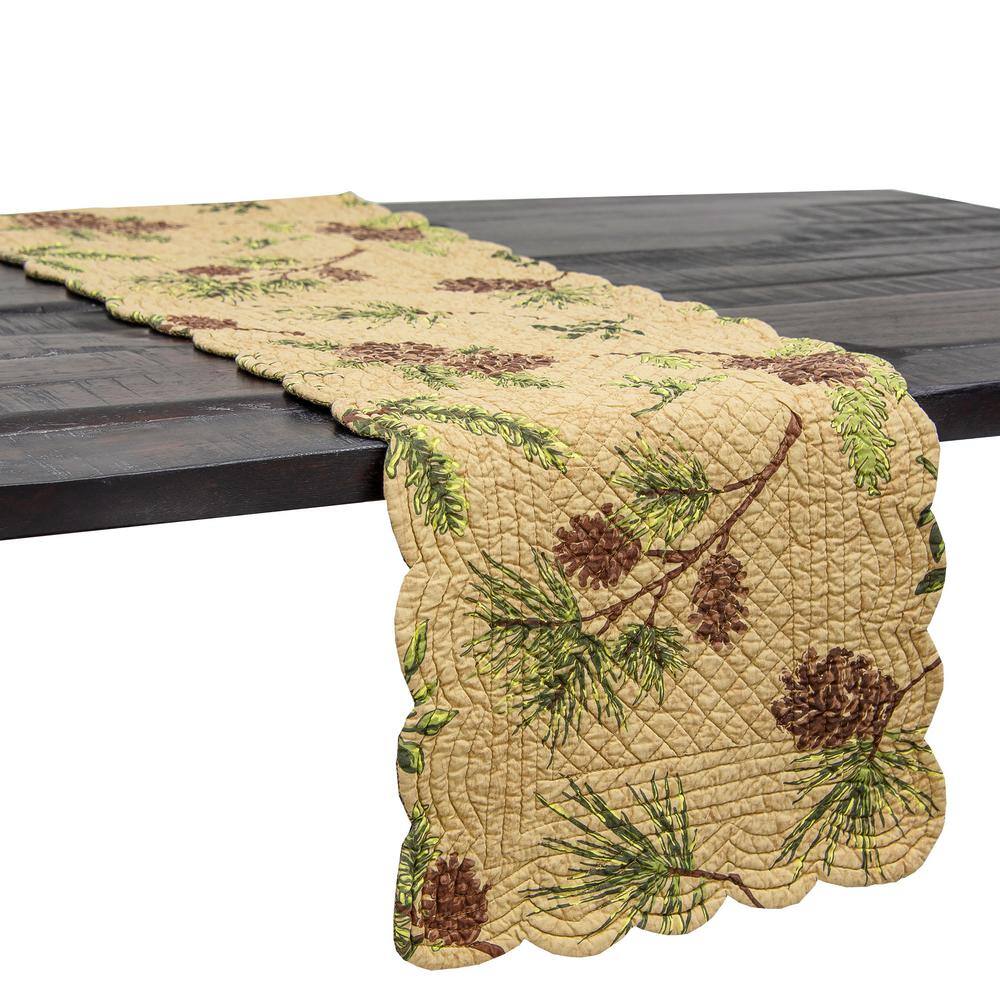 C&F HOME Woodland Retreat 14 in. x 51 in. Multi Nature Cotton Table Runner