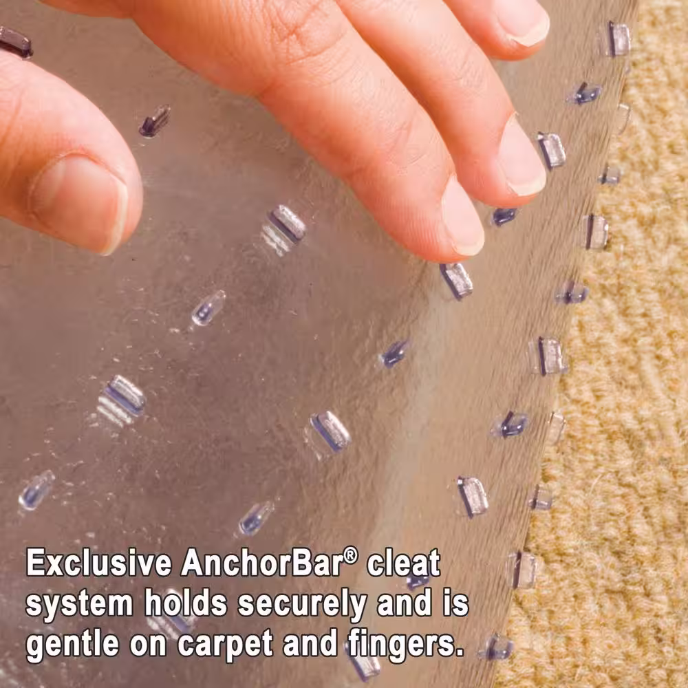 ES Robbins Pewter 36 in. x 48 in. Trendsetter Rectangle Chair Mat for Medium Pile Carpet
