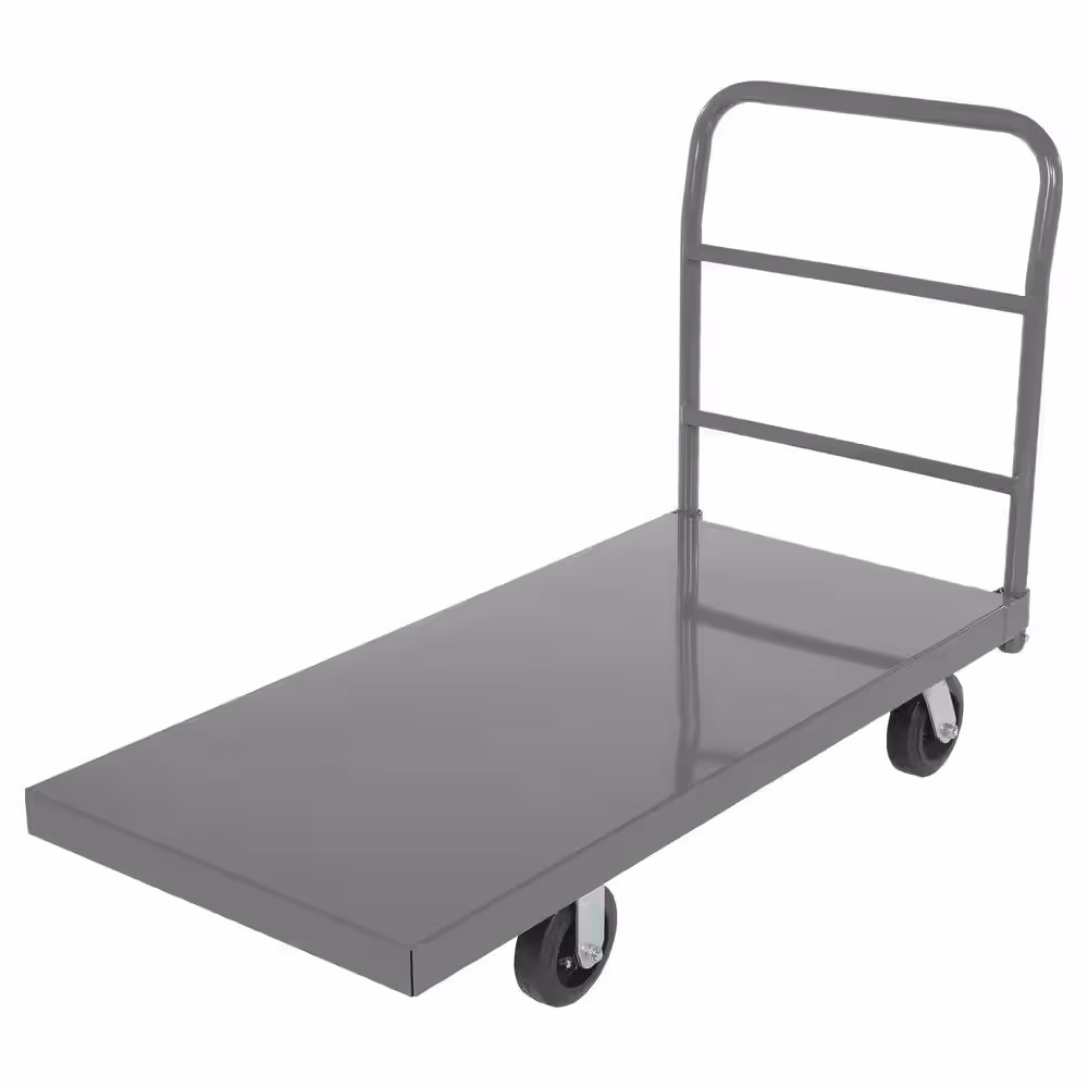 Vestil Steel Platform Truck with Rubber Casters
