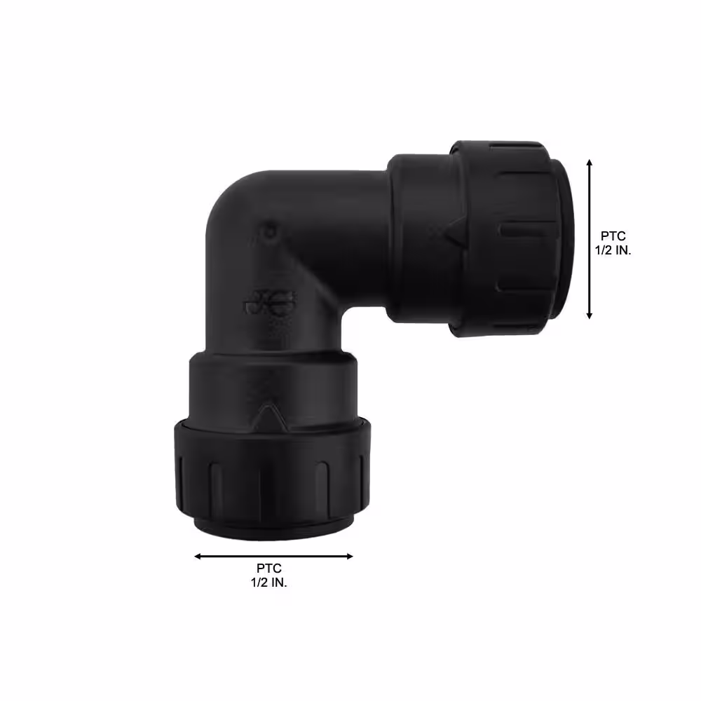 SharkBite ProLock 1/2 in. Push-To-Connect Plastic 90-Degree Elbow Fitting