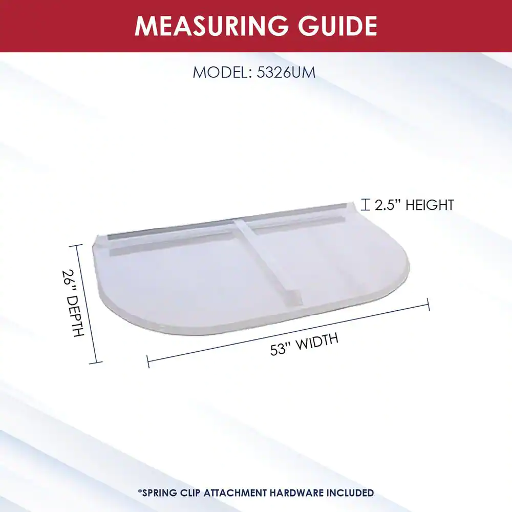 SHAPE PRODUCTS 53 in. W x 26 in. D x 2-1/2 in. H Premium U-Shaped Flat Window Well Cover