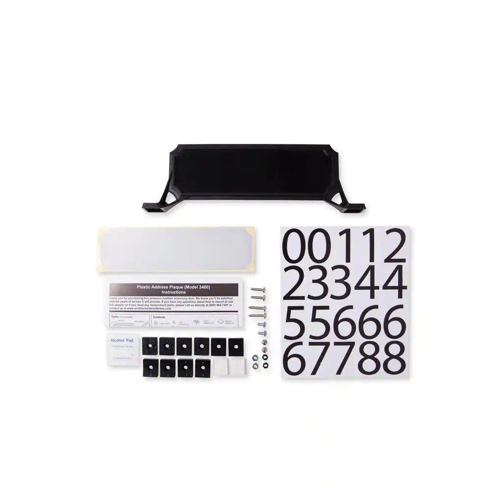 Architectural Mailboxes Manhattan Address Plaque Black