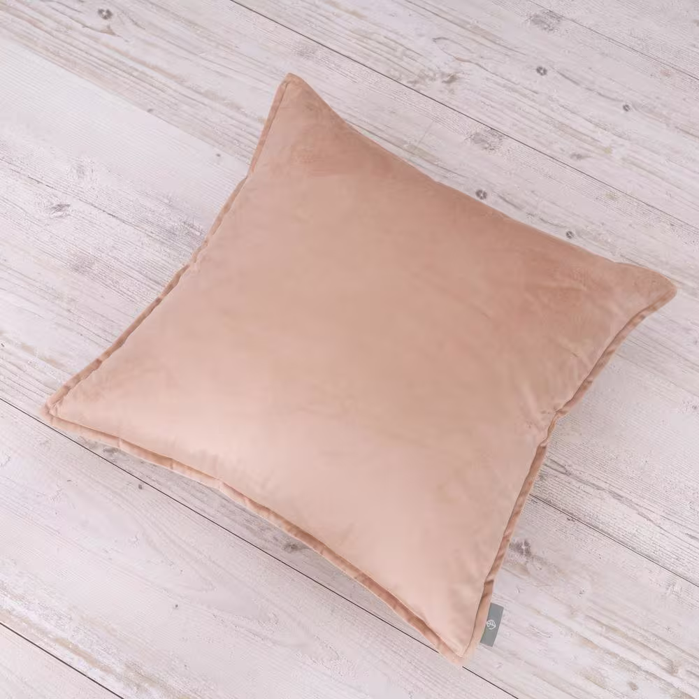 None Haven Dutch Velvet Pillow 20 in. x 20 in. Champagne