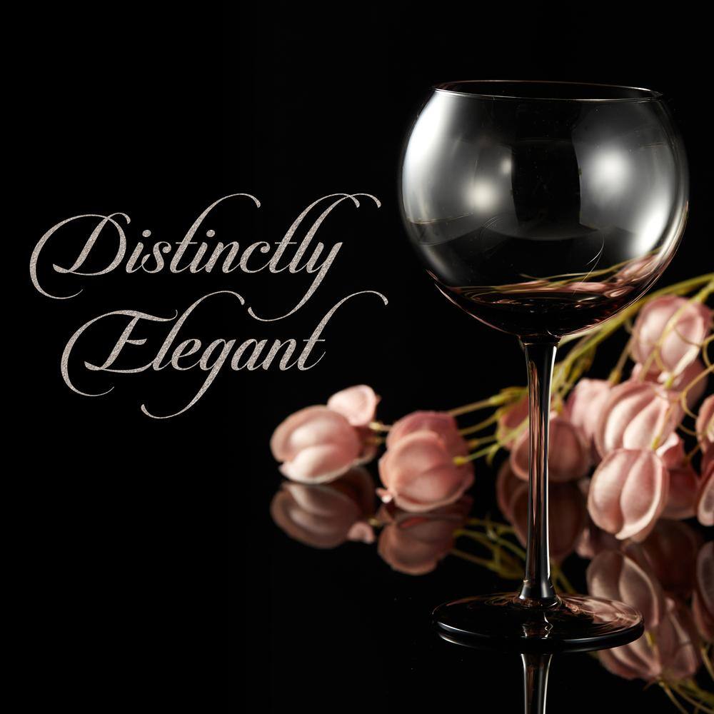 None Luxurious and Elegant 18.7 oz. Sparkling Smoke Colored Glassware - Set of 4