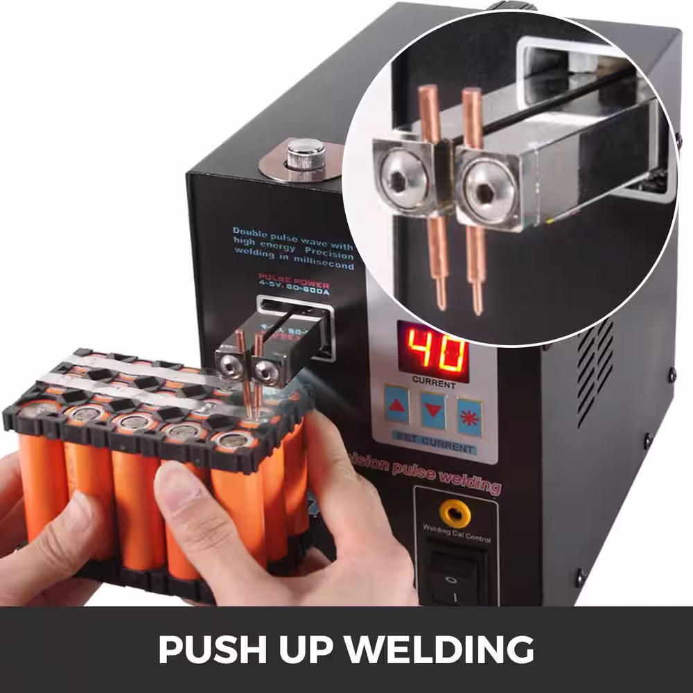 VEVOR 737G Battery TIG Welding Machine 0.15mm Portable Pulse Spot Welder 110-Volt 800 Amp for 18650 14500 Lithium Batteries