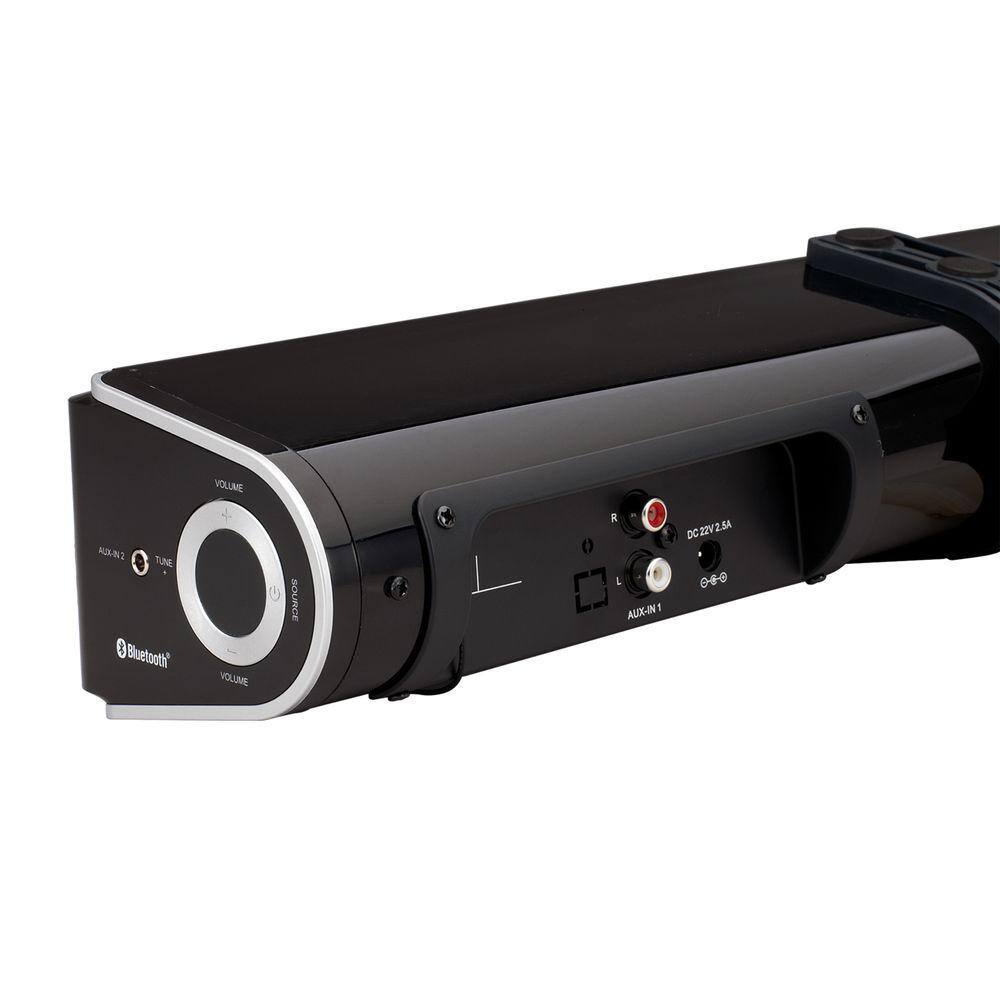 JENSEN Wall Mountable 2.1-Channel Bluetooth Sound Bar Speaker with Built-In Subwoofer