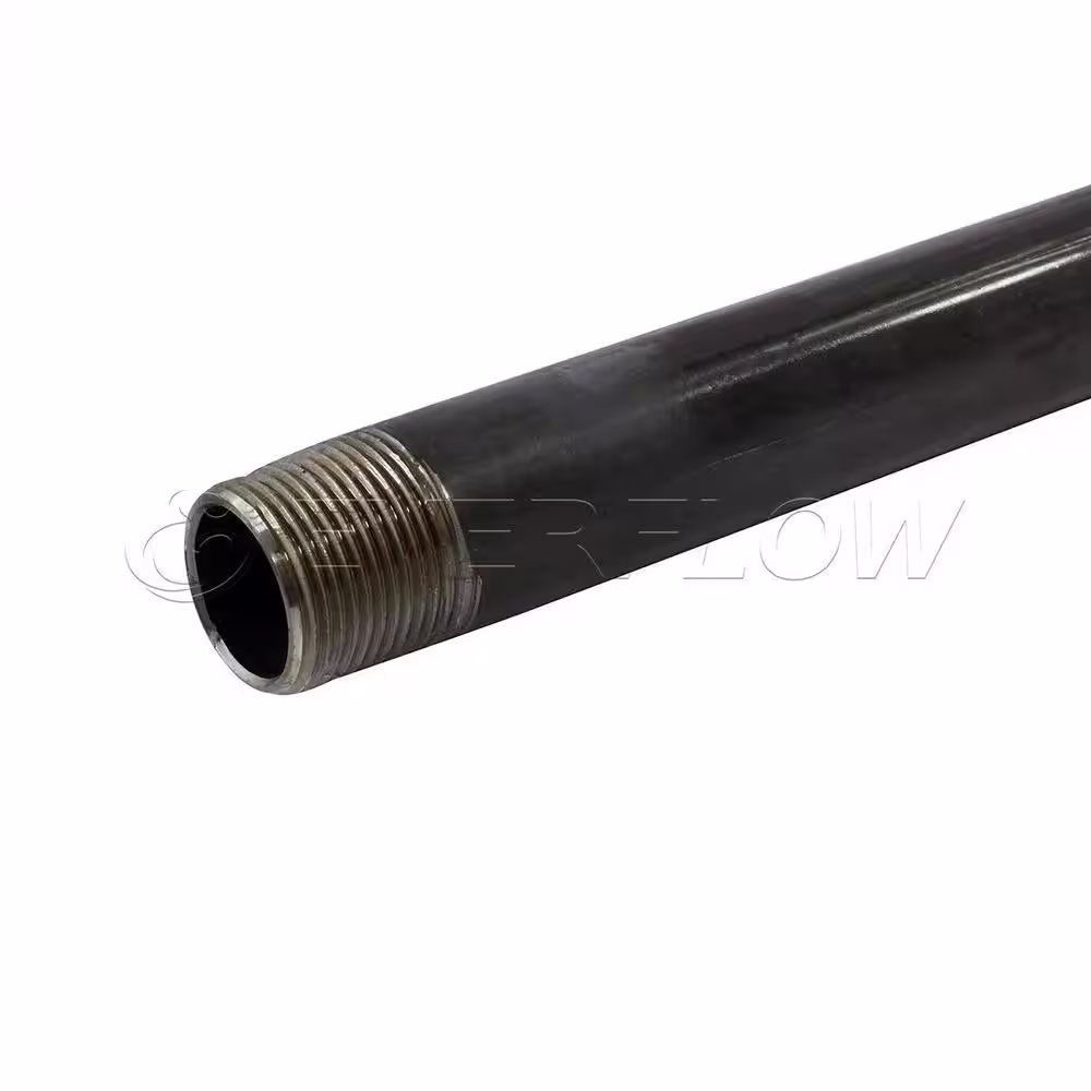 The Plumber's Choice 1-1/2 in. x 48 in. Black Steel Pipe