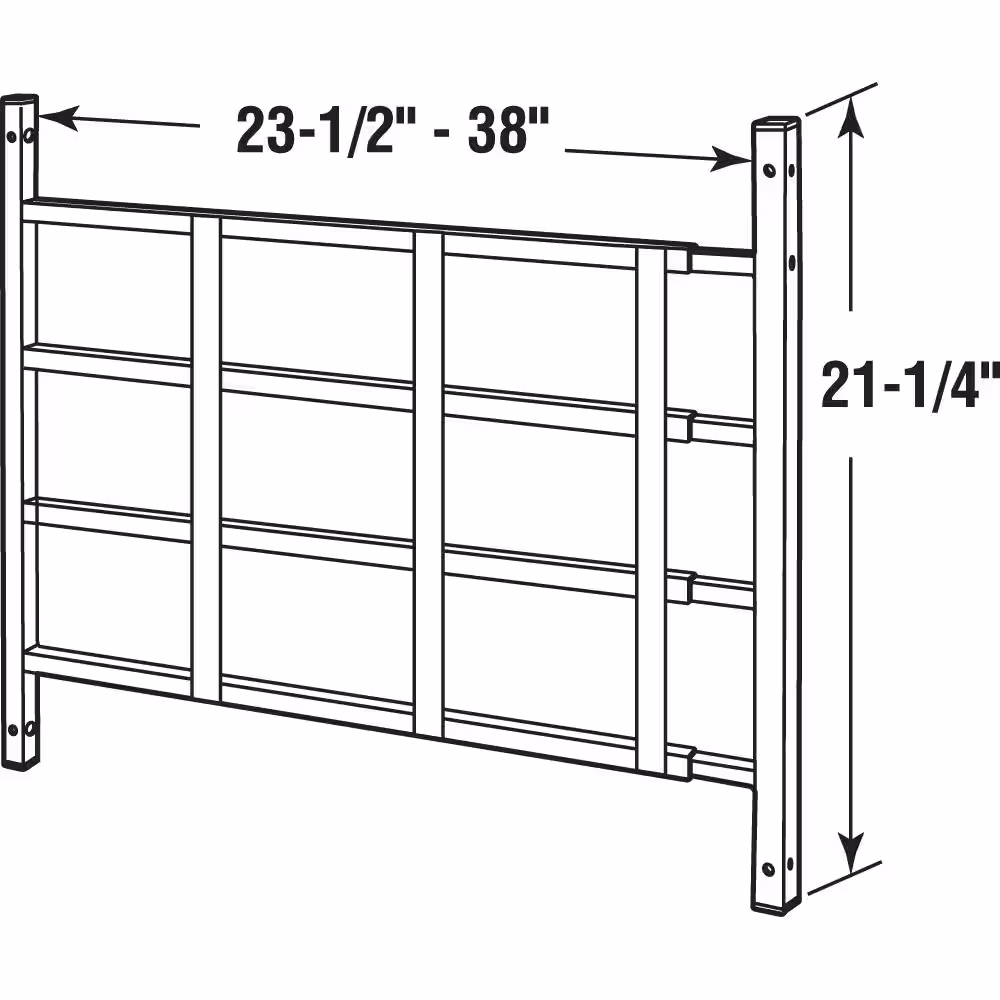 Segal 22 in. to 38 in. W x 21 in. H Fixed 4-Bar Window Guard (Width Expandable)