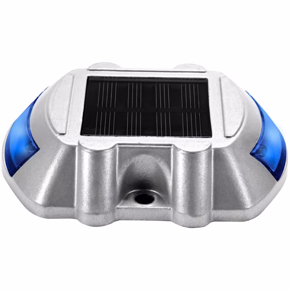 VEVOR Driveway Lights 4-Pack Outdoor Waterproof Wireless 6 LEDs Dock Lights with Screw for Warning Walkway Sidewalk, Blue