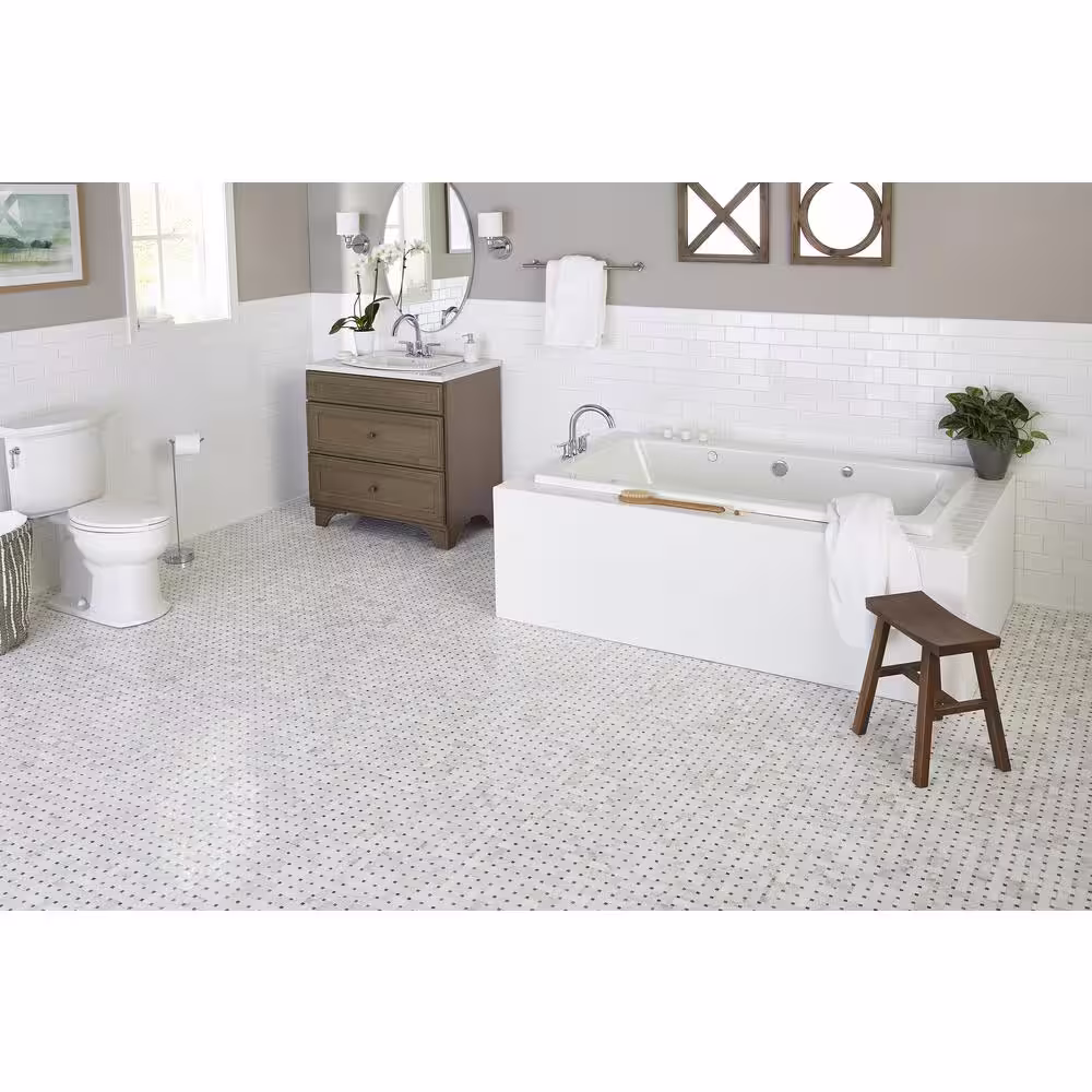 None Streamline Arctic White Glossy 4 in. x 16 in. Ceramic Wall Tile (10.39 sq. ft./ Case)