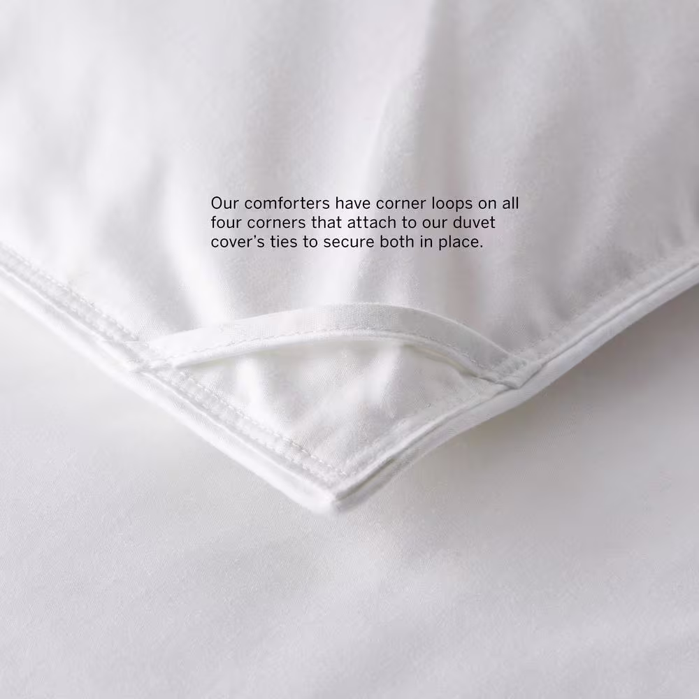 The Company Store LaCrosse LoftAIRE Extra Warmth Light Gray Recycled Fill Twin Down Comforter
