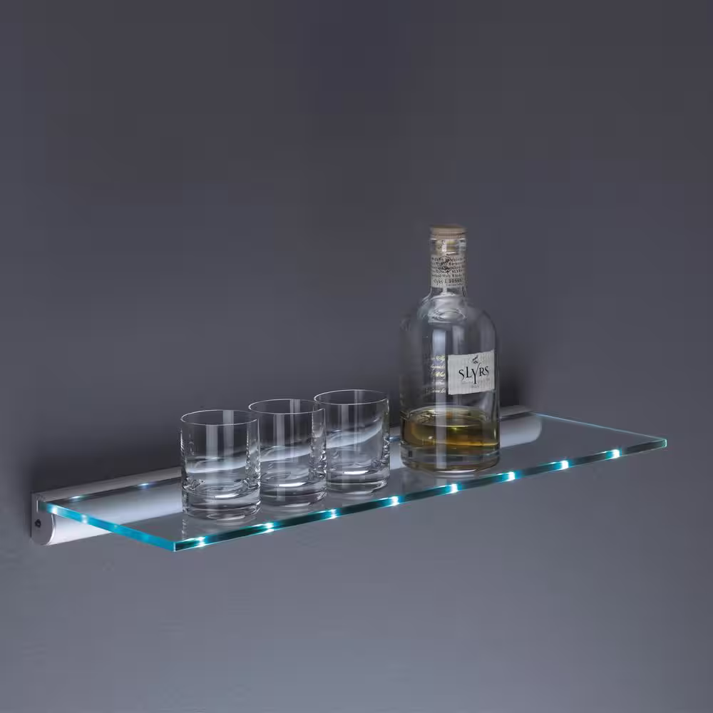Dolle LED Rail 23.6 in. Silver Aluminum Shelf Bracket