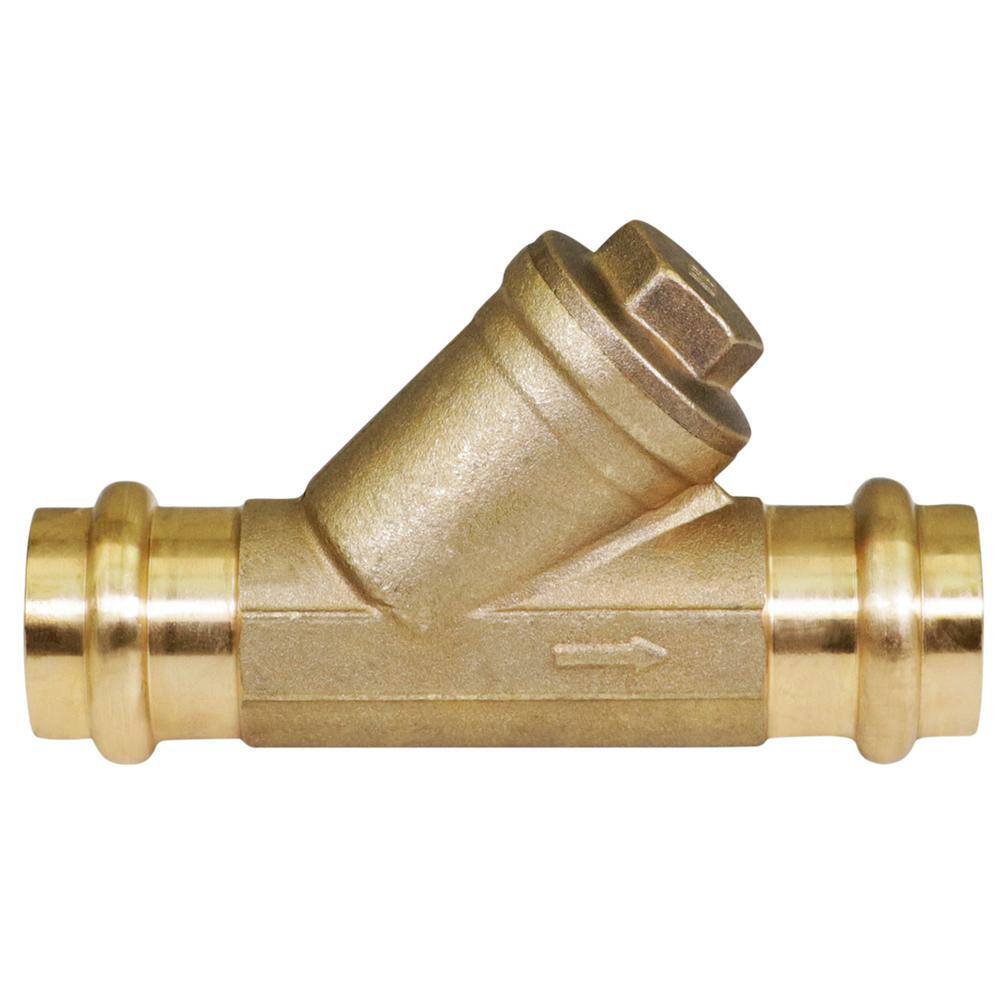 The Plumber's Choice 3/4 in. Brass Press Y-Strainer Valve