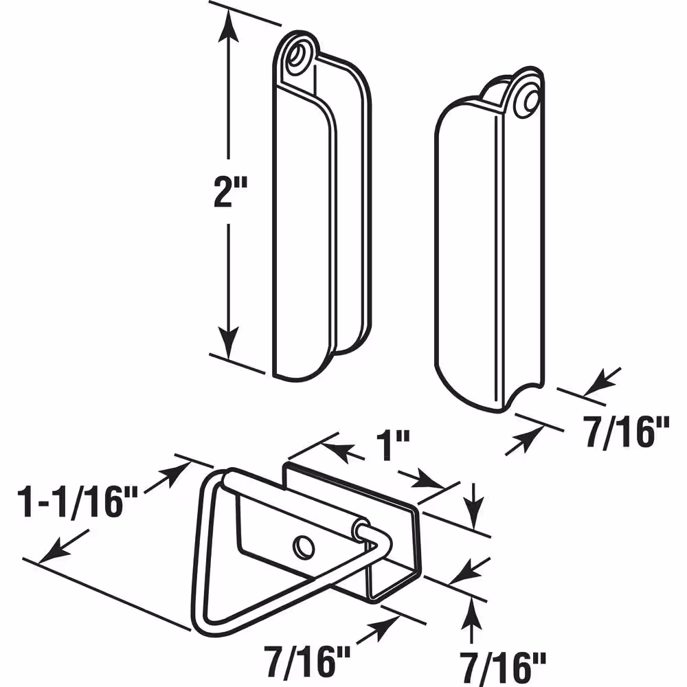 Prime-Line 3/8 in. Aluminum Window Screen Hangers