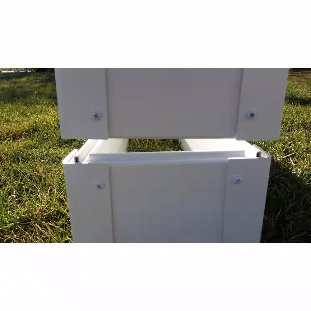 Handy Bed 12 in. x 48 in. x 6 in White Vinyl Raised Garden Bed