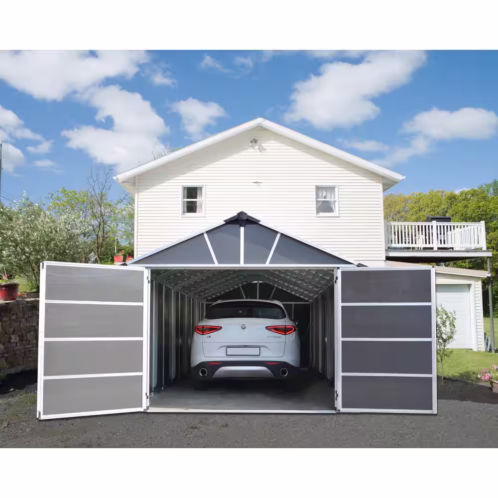 CANOPIA by PALRAM Yukon 11 ft. x 21 ft. Dark Gray Garage Shed
