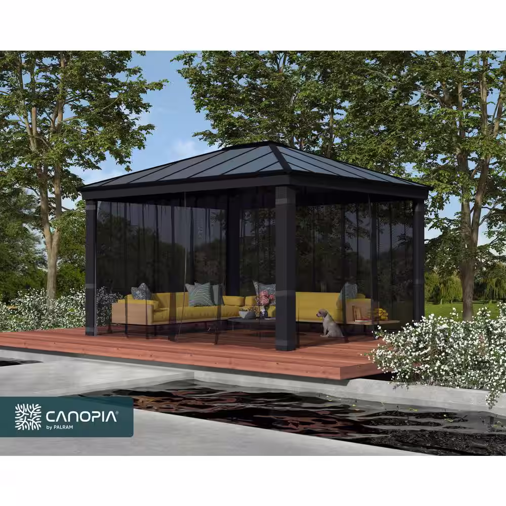 CANOPIA by PALRAM Netting Set for Dallas 12 ft. x 14 ft. Outdoor Gazebo