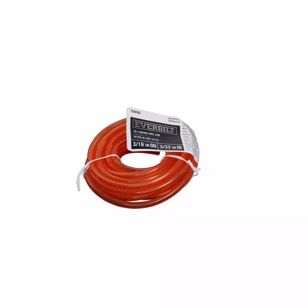 Everbilt 3/16 in. O.D. x 3/32 in. I.D. x 10 ft. Vinyl Micro Fuel Line
