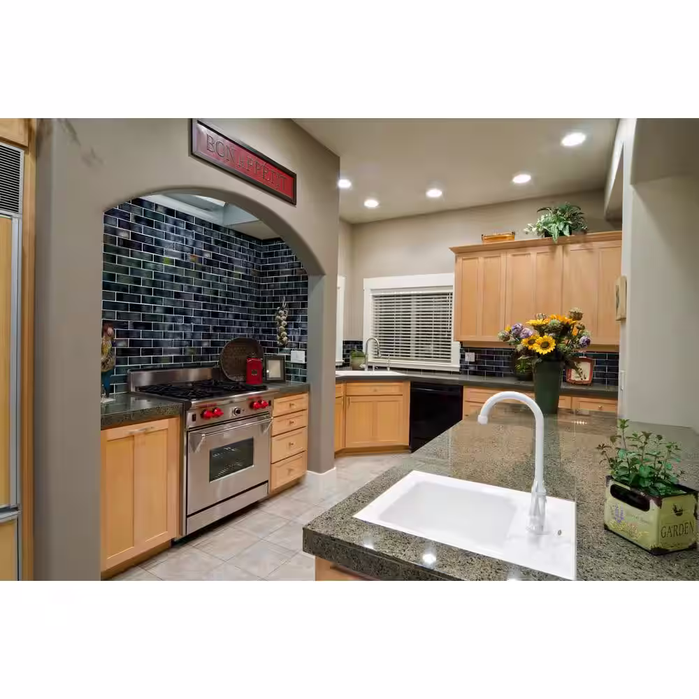 MSI Carbonita Subway 11.75 in. x 11.75 in. Glossy Glass Mesh-Mounted Mosaic Tile (14.4 sq. ft./Case)