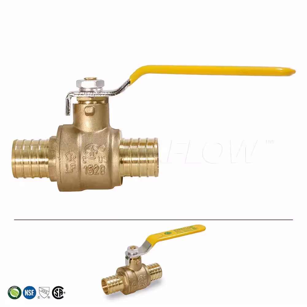 The Plumber's Choice 1/2 in. Full Port PEX Barb Ball Valve Water Shut Off