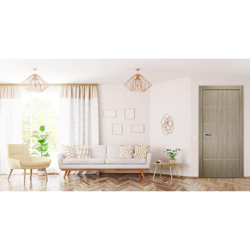 Belldinni Viola 4H 28 in. x 80 in. Right-Handed Solid Core Shambor Wood Composite Single Prehung Interior Door
